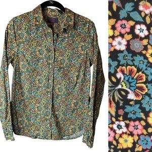 J Crew Liberty Little Marquess Floral Print Button Up Shirt AR564 - Sz 4